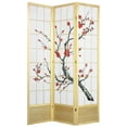 thumbnail image 2 of Oriental Furniture 7 Ft Tall Cherry Blossom Shoji Screen, honey, 4 panel, 2 of 4