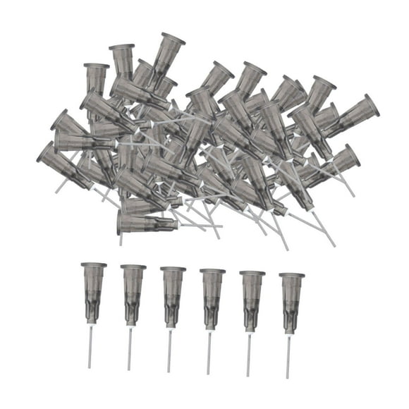 Pensos de dispensación de punta roma de 100 piezas Pins de dispensador de líquido industrial de acero inoxidable de punta plana para la embarcación de negro