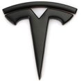 thumbnail image 1 of 3D Metal Car Stickers and Decals Emblem Badge T Logo Tesla Fit,Black, 1 of 5