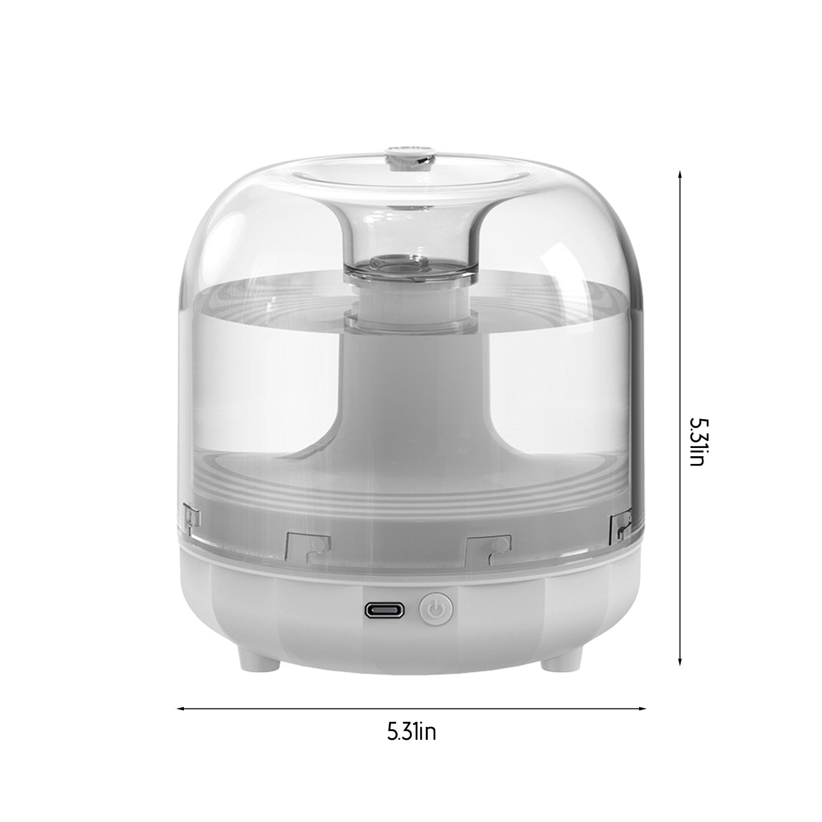 YZEGDCH Samll Air Humidifiers for Bedroom,Glass Art Silent Humidifier (Fashion White) for Car,Office,Travel,Plants