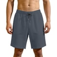thumbnail image 4 of Qiyinn Men's Casual Shorts Cotton Drawstring Waffle Summer Beach Shorts Elastic Waist Lounge SweatShorts with Pockets, 4 of 6