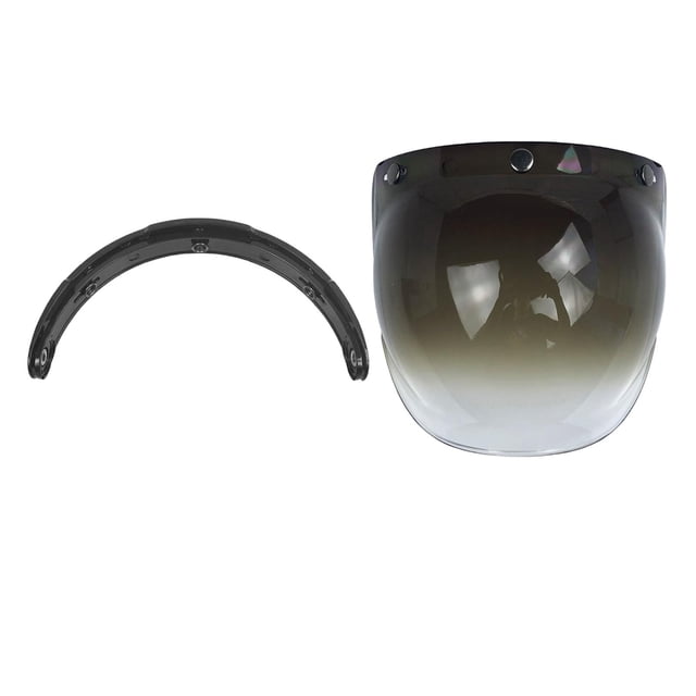3 Snap Visor Flip up Down for Open Black Gradient