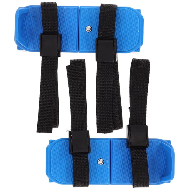 GOOHOCHY 1 par de patines de hielo para niños con correas ajustables, protectores dobles para principiantes, para patinaje al aire libre.