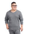thumbnail image 4 of Sonducket Ropa interior térmica para hombre, Tops de algodón fino de alta elasticidad para otoño e invierno, traje cálido resistente al frío, Camisetas  gris oscuro XL Sonducket AP013270-02, 4 of 6
