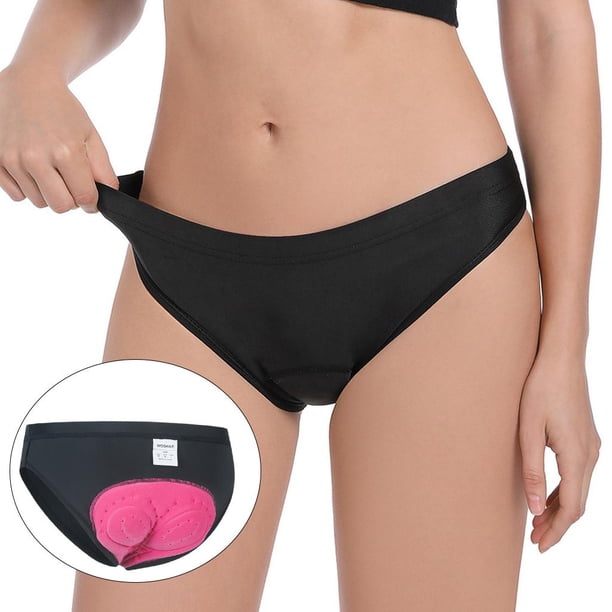Ropa interior acolchada 3D de ciclismo para mujer Pantalones cortos de ciclismo transpirables de secado rápido L Cola pantalones cortos de ciclismo para mujer