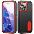 thumbnail image 1 of for iPhone 15 Pro Case, iPhone 15 Pro Phone Case with Built in Kickstand, Shockproof/Dustproof/Drop Proof Heavy Duty Military-Grade Rugged Protective Cover for iPhone 15 Pro,Black+Orange, 1 of 9