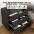 thumbnail image 5 of Accent 3 Drawer Dresser for Bedroom with Gold Handle and Large Drawer, Wood Double Chest of Drawers and Storage Organizer for Living Room, Hallway, Entryway, 5 of 7
