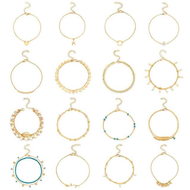 Dalazy Bracelet Inaltérable Durable Confortable Chaînes Cheville Chic Exquis pour Décoration de Robe Pieds Type 3