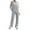 Grey, variant on yunLCZ Nightgowns for Women Women's 2024 Fashion Casual Straight Leg Pants Loose V Neck Knit Set Nightdress for women