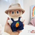 thumbnail image 3 of Ropa para muñecas en miniatura de 17 cm, sin muñeca, mono de oso marrón, conjunto de ropa de jardín de infantes, atuendo para muñecas ídolos Kpop Exo Labubu, llavero, 3 of 5