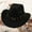 Black, variant on HNMKIU Western Cowboy Jazz Bowler Hat with Decorative for Men and Women RD2,One Size