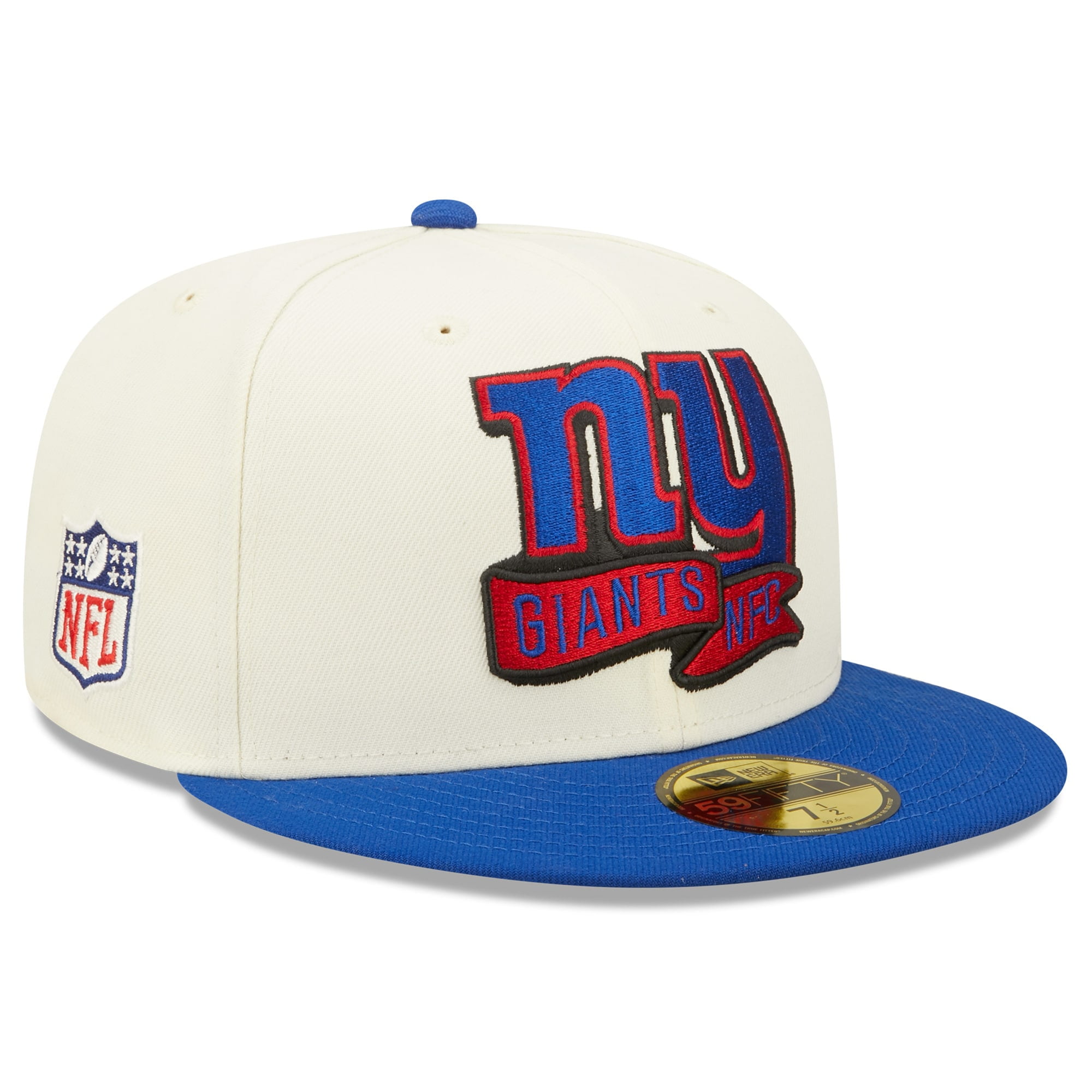 Mens New Era CreamRoyal New York Giants 2022 Sideline 59FIFTY Fitted Hat in Bahrain at BHD 38 Rating 5
