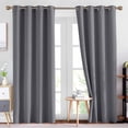thumbnail image 1 of NANWEI Cortinas Blackout con Aislamiento T&eacute;rmico para Rec&aacute;mara Ventana, con Ojales en la Parte Superior, Suave 100% Poli&eacute;ster Tela Impermeable, Reducci&oacute;n Ru, 1 of 7