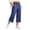 Blue, variant on Xunlbb Wide Leg Pants Women Casual, Womens Lightweight Wide Leg Cropped Pants With High Waist And Drying Casual Travel Pants With Wide Elastic Pockets For Walking ,Coffee L