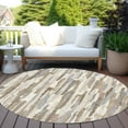 thumbnail image 6 of Addison Rugs Chantille Indoor/Outdoor Transitional Stripes Ivory Washable Round Rug, 8' x 8', 6 of 6
