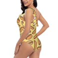 thumbnail image 4 of Gaeub Hot Dogs Women's One Shoulder Ruffle Tummy Control Swimwear for Swimming Surfing Beach Party - Small, 4 of 8
