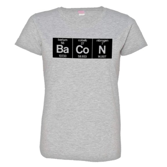 PleaseMeTees™ Womens Bacon Peroidic Chart HQ Tee