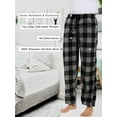 thumbnail image 4 of DG Hill Mens Pajama Pants Plaid Fleece Lounge Sleepwear With Pockets 3 Pack L, 4 of 7