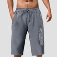 thumbnail image 4 of Men Capri Pants Athletic Quick Dry Mens Shorts Casual Tennis Shorts for Men with Drawstring, 4 of 4