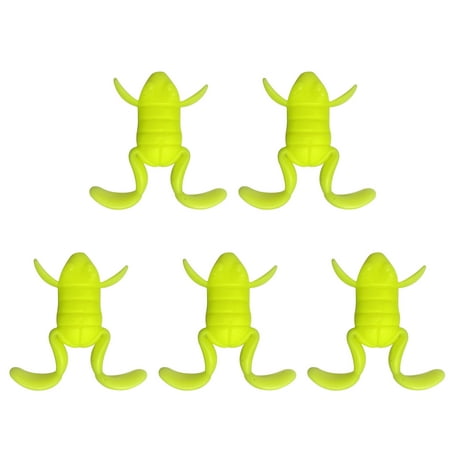 Acahhotxx Fishing Swimbait 5Pcs Soft Fishing Lures Artificial Frogs Fishing Lures Swimbait Topwater Floating Lures Baits for Outdoor Fishing