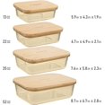 Glass Food Storage Containers With Bamboo Lids Amber Glass Meal Prep