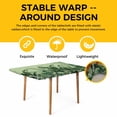 thumbnail image 4 of Palm Leaves Tropical Table Cloths for 5 Foot Rectangle Tables, Green Botanical Summer Green Ombre Patio Waterproof Elastic Fitted Tablecloths, Washable Rectangular Table Cover for Camping, 4 of 8