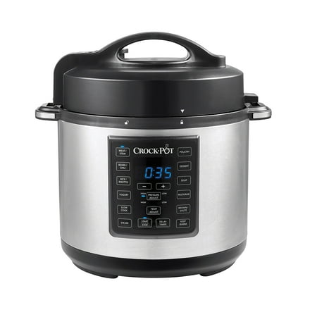 Crock-Pot (SCCPPC600-V1) 6-Quart 8-in-1 Express Crock Programmable Slow Cooker, Pressure Cooker, Sauté, and Steamer