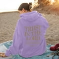 thumbnail image 2 of TrendOFT Womens Christian Graphic Hoodies Teen Girsl Trust In The Lord Faith Sweatshirt Bible Verse Religious Hoodie Pullover Tops PP1 XXL, 2 of 4