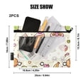 thumbnail image 3 of Cute Frog with Cake 2 Pack Pencil Pouch for 3 Ring Binder Smooth Zipper Folders with Pockets Clear Window Pencil Case, 3 of 6