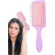 thumbnail image 5 of Cepillo plano de cerdas de jabalí para mujer, cepillo suave para desenredar el cabello, ideal para cabello grueso y rizado, húmedo o seco, color morado., 5 of 5