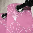 thumbnail image 3 of Ambesonne Art Deco Grommet Curtain, Pink White Vintage Shells, 50"x60", Pink and White, 3 of 5