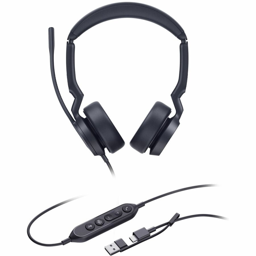 Yealink 1308186 UH44 Teams Certified USB-C/A Wired Professional Headset - Binaural