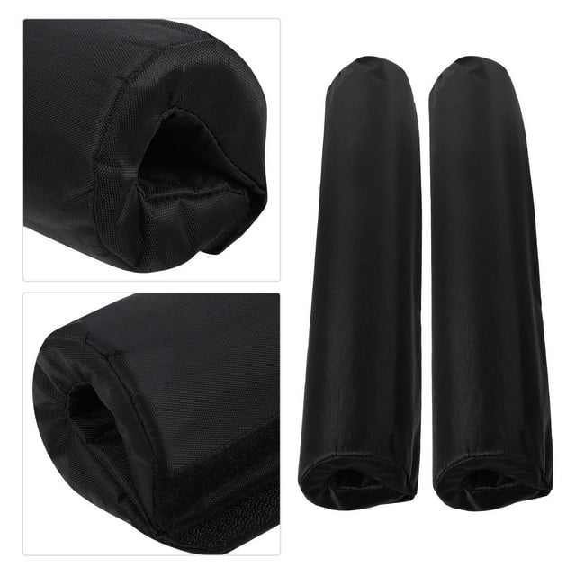 Minkissy 2Pcs Black Barbell Pad for Weight Lifting with High Grip Surface and Shoulder Protective Support