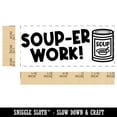 thumbnail image 2 of Soup-er Super Work Teacher Student School Self-Inking Rubber Stamp Ink Stamper - Green Ink - Small 1-1/2 Inch, 2 of 7