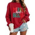 thumbnail image 6 of zaveiop Christmas Sweatshirts for Women Merry and Bright Sweatshirt Vintage Crewneck Long Sleeve Pullover Tops (Red, XL), 6 of 6