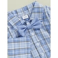 thumbnail image 7 of Suealasg Baby Boys Christmas Gentleman Suit Outfit Long Sleeve Plaid Print Romper Shirt with Bowtie +Suspender Pants 3 6 12 18 Months Infant Boys 2Pcs Fall Formal Wear Clothes, 7 of 7