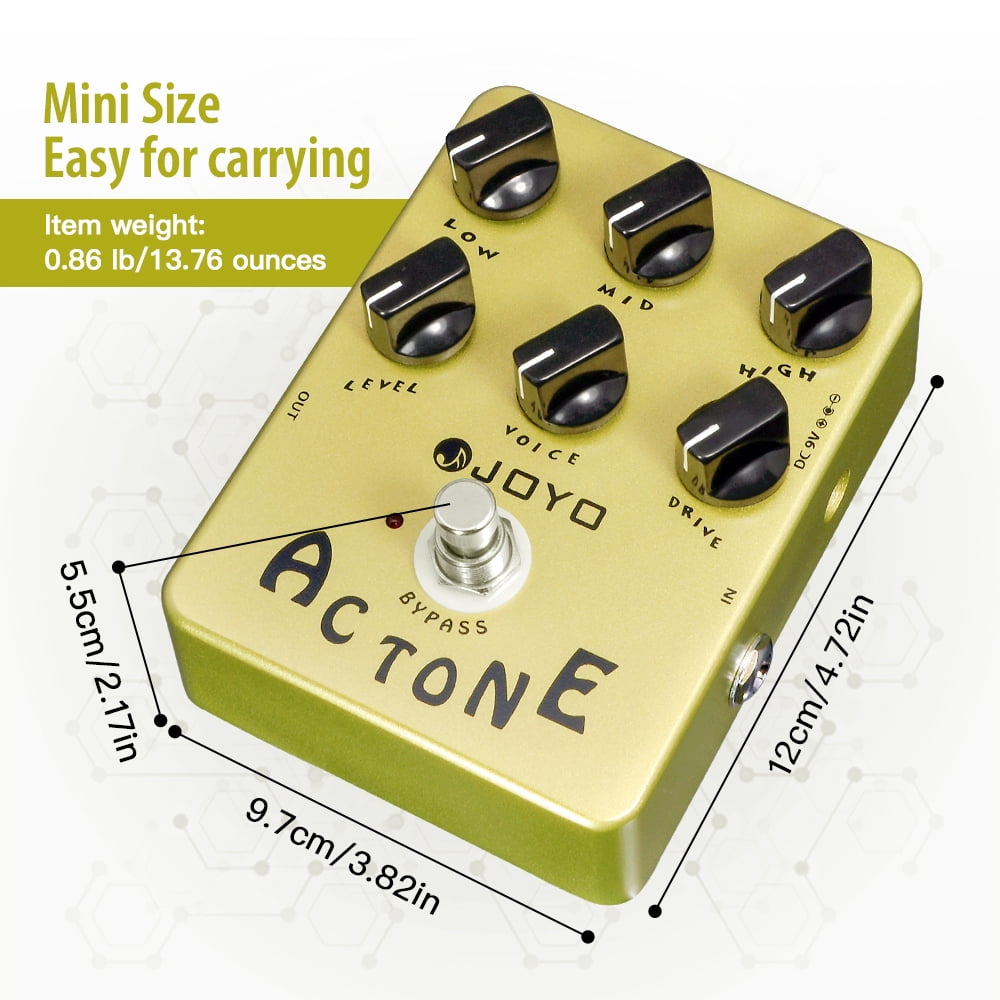 JOYO JF-13 AC Tone Amp Simulator Guitar Effect Pedal Vintage Tube Amplifier British Rock