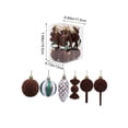 thumbnail image 3 of Eolstice Flocked Christmas Ball Ornaments Set, 30 Pieces Multiple Styles, Christmas Tree Decoration for Home Party, Holiday Xmas Tree Decor Ornament, 3 of 9