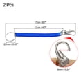 thumbnail image 2 of Uxcell 6.7" Spiral Retractable Spring Coil Keychain Plastic Blue 2pcs, 2 of 5