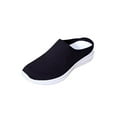 thumbnail image 2 of CQONEPT Women’s Breathable Knit Slip On Walking Shoes Fashion Mesh Backless Mules Lightweight Soft Sole Non Slip Sneakers Dark Blue 43, 2 of 6