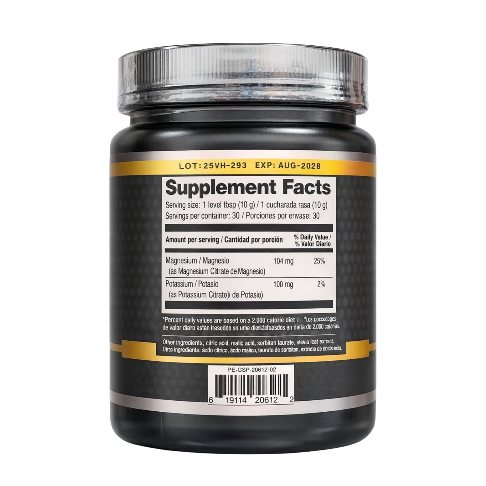 Plantimex Magnesium Potassium Citrate Powder 10.5 oz (300g) – Soluble Electrolyte Supplement, Easy Mix Drink Powder, Unisex Daily Mineral Support