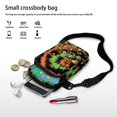 thumbnail image 7 of HELLHERO Adjustable Strap Crossbody Small Crossbody Bags with Lightweight Polyester 4.33"x1.97"x7.09" for Women, Gold Gift Box on Black Pattern, 7 of 7