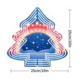 thumbnail image 3 of Metal Hanging Christmas Tree Wind Spinner - Festive Design with Glowing Lights & Snowy Landscape for Yard & Garden Decor, 3 of 7