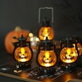 thumbnail image 3 of Vorkoi 4PCS LED Pumpkin Lights with Battery Operated Flameless Pumpkin Tealight Candles for Halloween, Thanksgiving, 3 of 6
