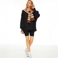thumbnail image 4 of SUNBS Womens Oversized Sweatshirts Crewneck Hoodies Casual Long Sleeve Pullover Fall Winter Clothes, S-2XL, 4 of 8