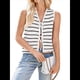 thumbnail image 2 of Suéter de Punto A Crochet para Mujer, Sin Mangas, con Cuello en V y Lazo Frontal, A Rayas, Estilo , para Verano 2025 S, 2 of 9