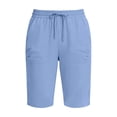 thumbnail image 5 of Ynynloco Women's Casual Cargo Shorts with Pockets Elastic High Waist Drawstring Shorts for Women Hiking Short, 5 of 5