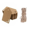 thumbnail image 2 of MLINS Kraft Paper Tags for Display Use Brown Color with Hole for Hanging Decoration 50 Pieces, 2 of 8