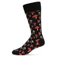 thumbnail image 4 of MeMoi Men's Mushroom Fields Bamboo Blend Novelty Crew Sock - Mens - Male, 10-13, Black, 4 of 8