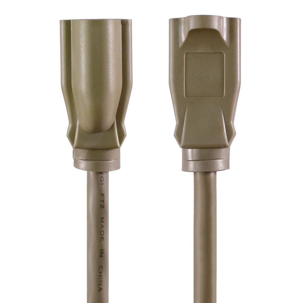 Hyper Tough 25FT 16AWG 3 Prong Tan Single Outlet Outdoor Extension Cord 125V 13A
